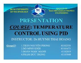 Temperature control using PID