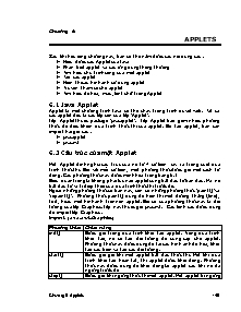 Bài giảng CoreJava - Chương VI: Applets