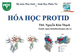 Bài giảng Hóa học Protid - Phần I: Acid amin - Nguyễn Kim Thạch