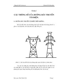 Bài giảng Mạng và thiết bị siêu cao - Chương 1: Các thông số của đường dây truyền tải điện - Đinh Thành Việt