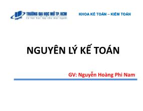 Bài giảng Nguyên lý kế toán - Chương mở đầu: Giới thiệu môn học - Nguyễn Hoàng Phi Nam