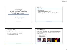 Bài giảng Phân tích thiết kế hướng đối tượng - Chương 2: Ngôn ngữ mô hình hóa thống nhất (UML) - Lê Thị Minh Nguyện