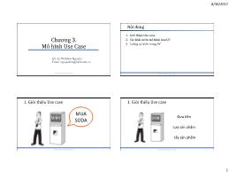 Bài giảng Phân tích thiết kế hướng đối tượng - Chương 3: Mô hình Use Case - Lê Thị Minh Nguyện