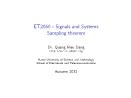 Bài giảng Signals and Systems - Chapter: Sampling - Đặng Quang Hiếu