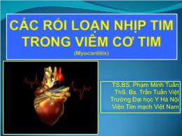 Các rối loạn nhịp tim trong viêm cơ tim - Phạm Minh Tuấn