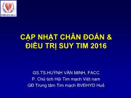 Cập nhật chân đoán & điều trị suy tim 2016 - Huỳnh Văn Minh