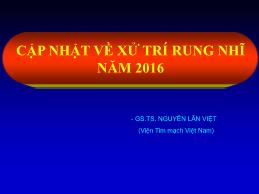 Cập nhật về xử trí rung nhĩ - Nguyễn Lân Việt