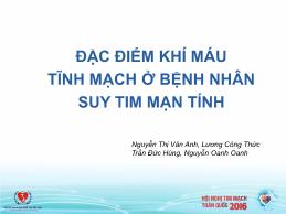 Đặc điểm khí máu tĩnh mạch ở bệnh nhân suy tim mạn tính - Nguyễn Thị Vân Anh