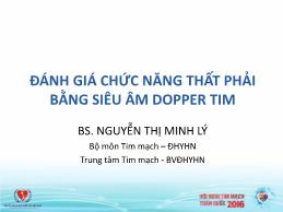 Đánh giá chức năng thất phải bằng siêu âm Dopper tim - Nguyễn Thị Minh Lý