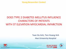 Does type 2 diabetes mellitus influence characters of patients with ST elevation myocardial infarction