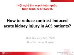 How to reduce contrast-induced acute kidney injury in ACS patients?