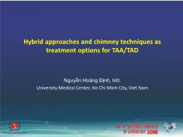 Hybrid approaches and chimney techniques as treatment options for TAA/TAD - Nguyễn Hoàng Định