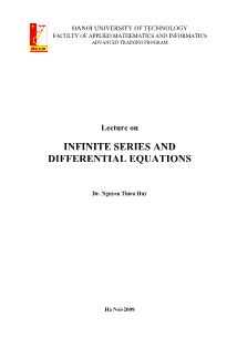 Infinite series and differential equations