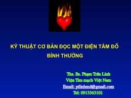 Kỹ thuật cơ bản đọc một điện tâm đồ bình thường - Phạm Trần Linh