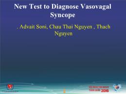 New test to diagnose vasovagal syncope