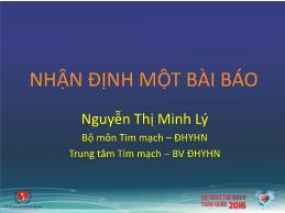 Nhận định một bài báo - Nguyễn Thị Minh Lý