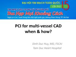 PCI for multi-vessel CAD - Đinh Đức Huy