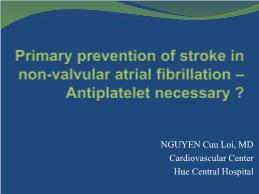 Primary prevention of stroke in non-valvular atrial fibrillation – Antiplatelet necessary?