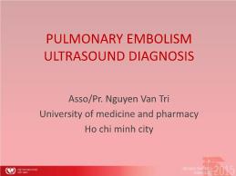 Pulmonary embolism ultrasound diagnosis