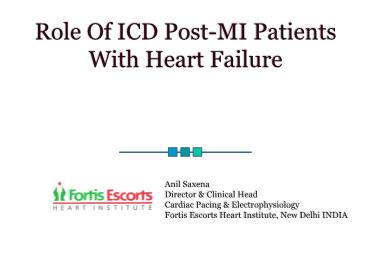 Role Of ICD Post-MI Patients With Heart Failure