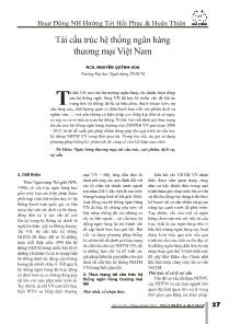 Tái cấu trúc hệ thống ngân hàng thương mại Việt Nam