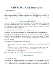 Tài liệu Bảo mật mạng - Chương 6: Enumeration - Võ Thanh Văn