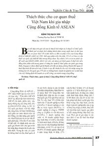 Thách thức cho cơ quan thuế Việt Nam khi gia nhập Cộng đồng Kinh tế ASEAN