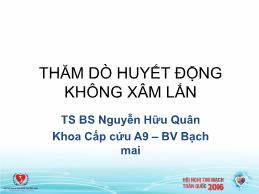 Thăm dò huyết động không xâm lấn - Nguyễn Hữu Quân