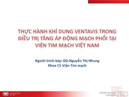 Thực hành khí dung Ventavis trong điều trị tăng áp động mạch phổi tại Viện tim mạch Việt Nam - Nguyễn Thị Nhung