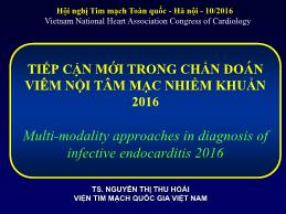 Tiếp cận mới trong chẩn đoán viêm nội tâm mạc nhiễm khuẩn - Nguyễn Thị Thu Hoài