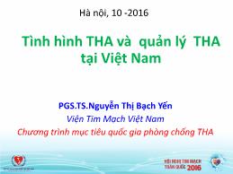 Tình hình tăng huyết áp và quản lý tăng huyết áp tại Việt Nam - Nguyễn Thị Bạch Yến