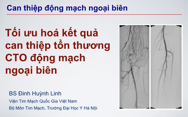 Tối ưu hoá kết quả can thiệp tổn thương CTO động mạch ngoại biên - Đinh Huỳnh Linh