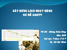 Xây dựng lịch hoạt động sơ đồ Gantt - Dương Đình Công