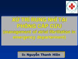 Xử trí rung nhĩ tại phòng cấp cứu - Nguyễn Thanh Hiền
