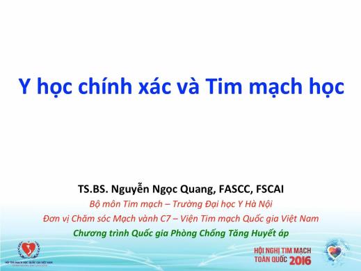 Y học chính xác và tim mạch học - Nguyễn Ngọc Quang