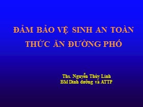 Đảm bảo vệ sinh an toàn thức ăn đường phố - Nguyễn Thùy Linh