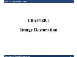 Digital Image Processing - Chapter 4: Image Restoration - Nguyen Viet Dung