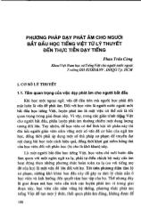 Phương pháp dạy phát âm cho người bắt đầu học tiếng Việt từ lý thuyết đến thực tiễn dạy tiếng