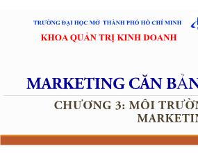 Bài giảng Marketing căn bản - Chương 3: Môi trường marketing - Huỳnh Hạnh Phúc