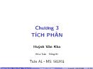 Bài giảng Toán A1 - Chương 3: Tích phân - Huỳnh Văn Kha