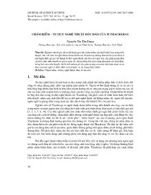 Châm biếm – Tư duy nghệ thuật độc đáo của W.Thackeray