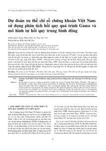 Dự đoán xu thế chỉ số chứng khoán Việt Nam sử dụng phân tích hồi quy quá trình Gauss và mô hình tự hồi quy trung bình động