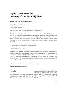 Nghiên cứu hệ tiêu chí đo lường vốn xã hội ở Việt Nam