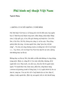 Phê bình mỹ thuật Việt Nam - Nguyên Hưng