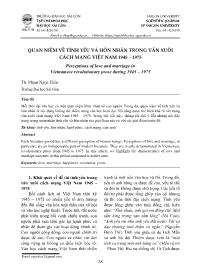 Quan niệm về tình yêu và hôn nhân trong văn xuôi cách mạng Việt Nam 1945-1975