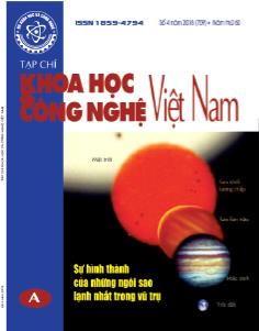Tạp chí Khoa học & Công nghệ Việt Nam - Số 4 năm 2018