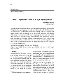 Thực trạng tạp chí khoa học tại Việt Nam