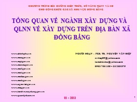 Tổng quan về ngành xây dựng và quản lý nhà nước về xây dựng trên địa bàn xã đồng bằng - Nguyễn Văn Hiệp