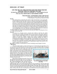 Ước tính yêu cầu chiều dài phao quây dầu trong ứng phó tràn dầu trên các vùng biển Việt Nam